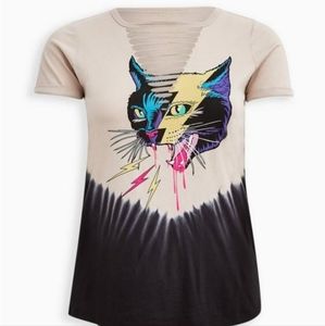 Torrid x Love Sick Deconstructed Thunder Cat Tee NWT
